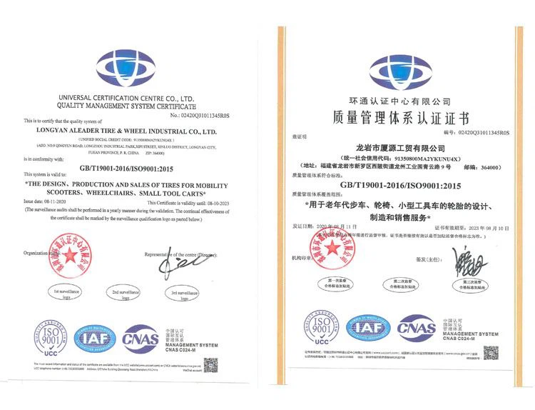 iso certificateTIre